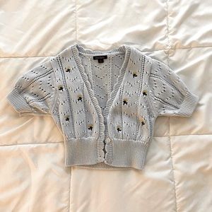 Short Sleeve Crop Knit Sweater